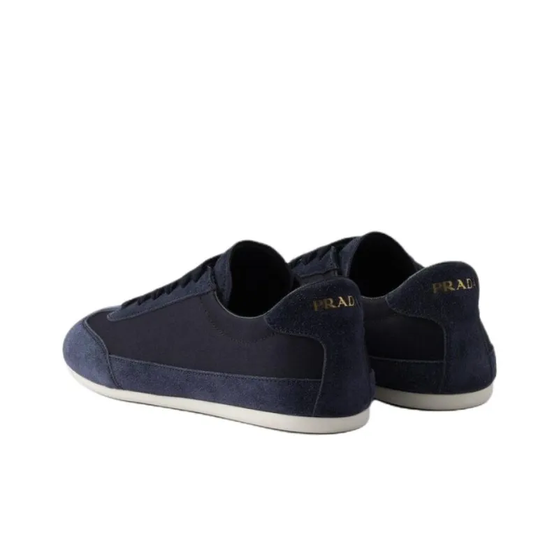 PRADA Low Top Skateboard Shoes Men's Blue-3