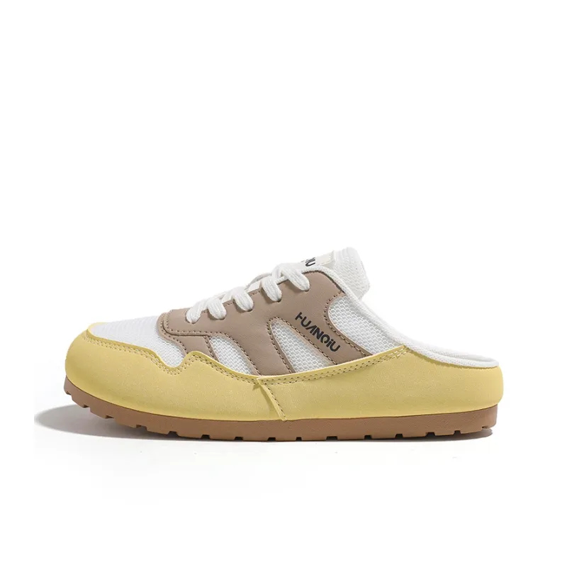 HUANQIU Abrasion Resistant Slip Resistant Closed Toe Slippers Women's Yellow-0