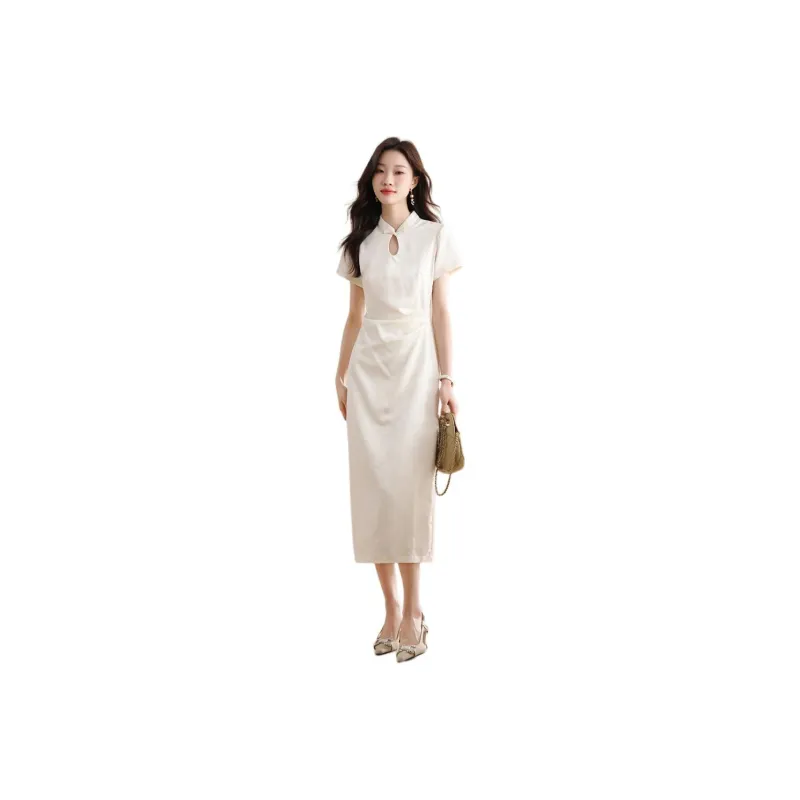 Mu Xiao Xin Short Sleeved Dress Women's-0