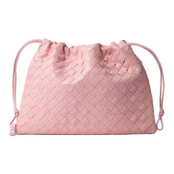 Bottega Veneta Intrecciato Leather Clutch Women's Pink