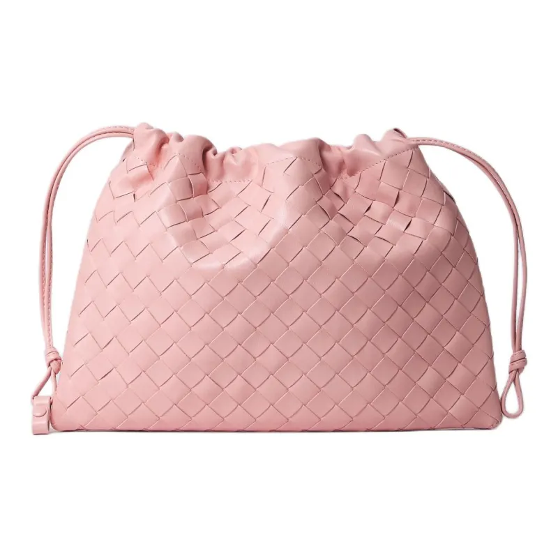 Bottega Veneta Intrecciato Leather Clutch Women's Pink-0