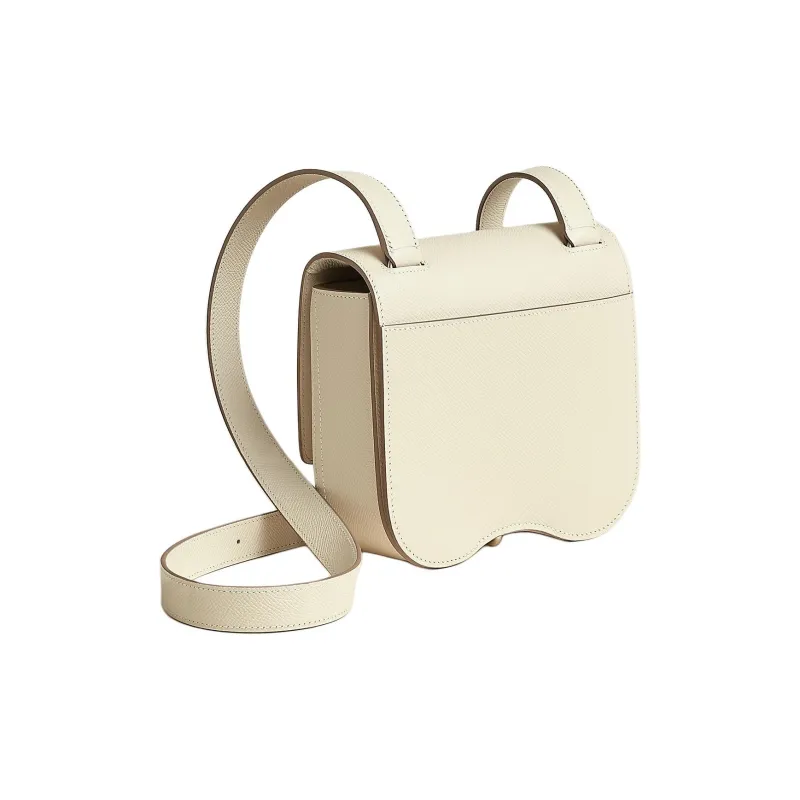 HERMES Della Cavalleria Epsom Calfskin Shoulder Bag Mini Women's I2 Nata Cream White-2