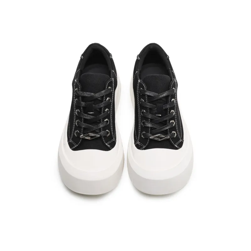 Hong Kong Meng Slip Resistant, Breathable, Height Increasing Low Top Skateboard Shoes Men's Black-2
