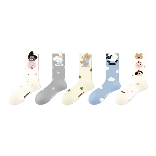 Gentle Welcome Mid Calf Socks Women's 5 Pack