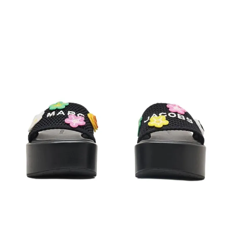 MARC JACOBS The Daisy Crochet Platform Slides Women's-3