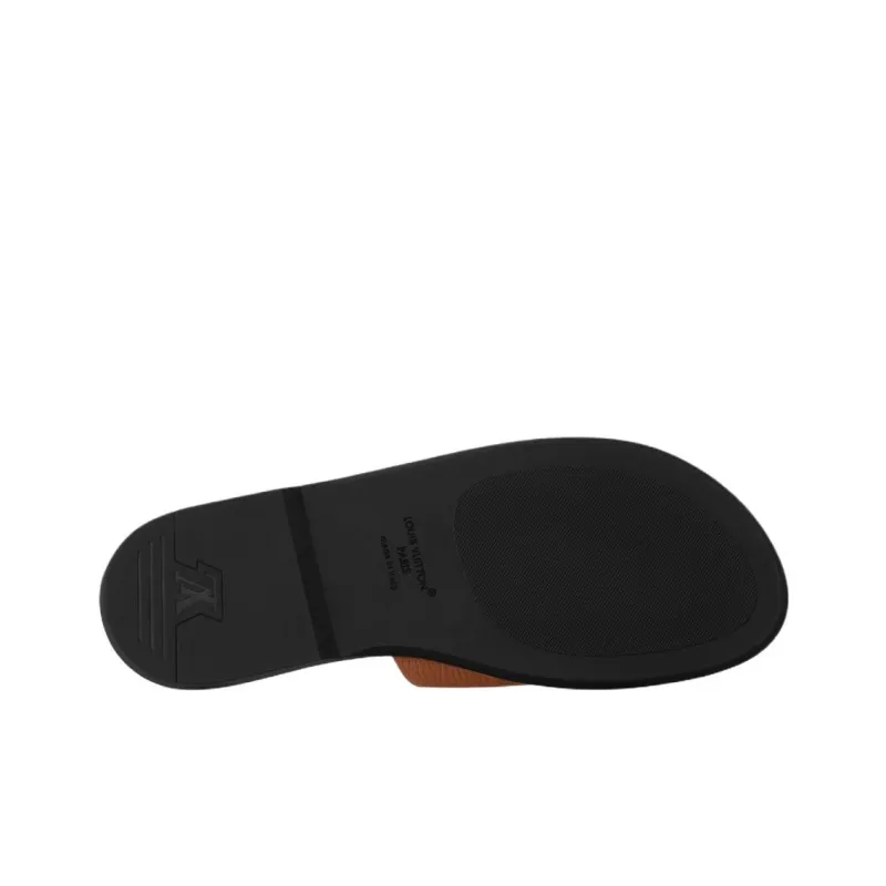 LOUIS VUITTON Slide Slippers Men's Brown-3