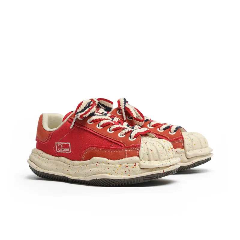 FANZAO Slip Resistant, Abrasion Resistant, And Balanced Low Top Casual Shoes Unisex Red-1