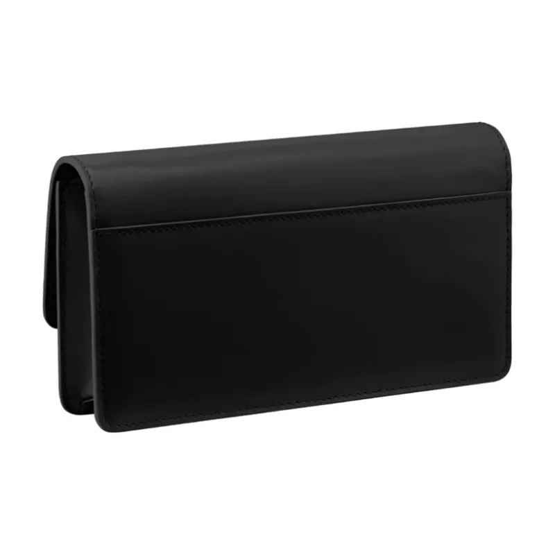 BVLGARI Cow Leather Shoulder Bag, Crossbody Bag Women's Black-1