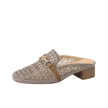 Mulinsen Rubber Sole Abrasion Resistant Closed Toe Slippers Women's