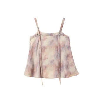 3COLOUR Chiffon Shirts Women's Purple Blended