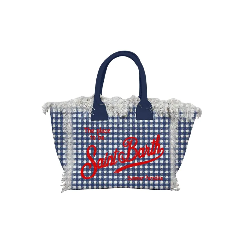 MC2 SAINT BARTHELEMY Cotton Tote Bag, Shopping Bag, Handbag Regular Women's Blue-0