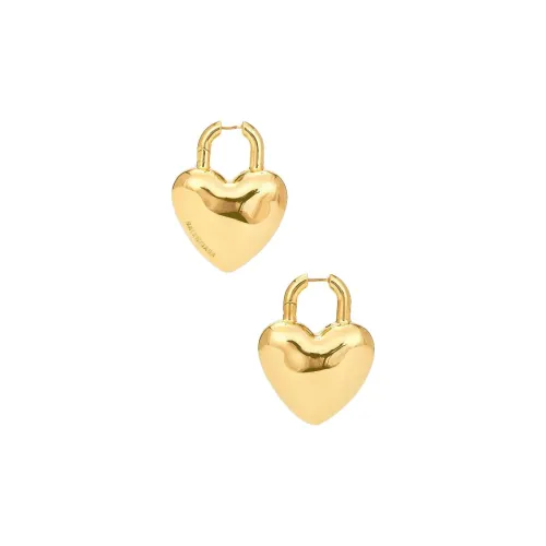 Balenciaga Copper Earrings Unisex Gold
