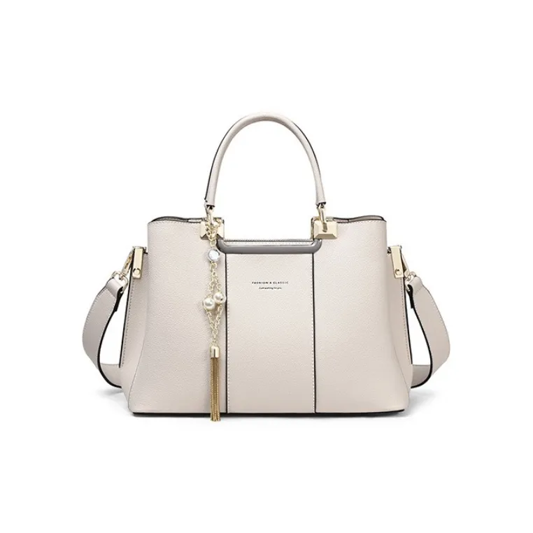CNNCOO Cow Leather Handbag Women's Blue/Ecru-8