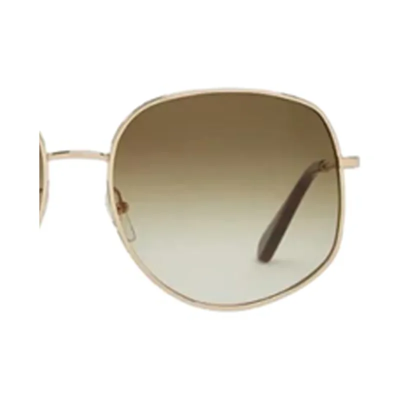 FERRAGAMO Acetate Irregular Shape Sunglasses Women's Gold-2