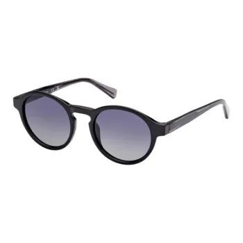 GUESS Plastic Round Sunglasses Men's Black