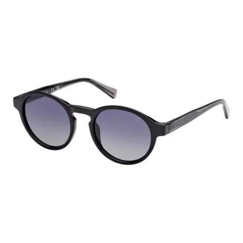GUESS Plastic Round Sunglasses Men's Black