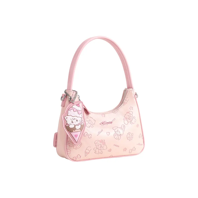 AILUXI Synthetic Leather Shoulder Bag Women's Cherry Blossom Pink-1