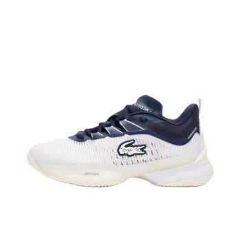 LACOSTE Anti Slip Wear Resistant Low Top Tennis Shoes Women's White