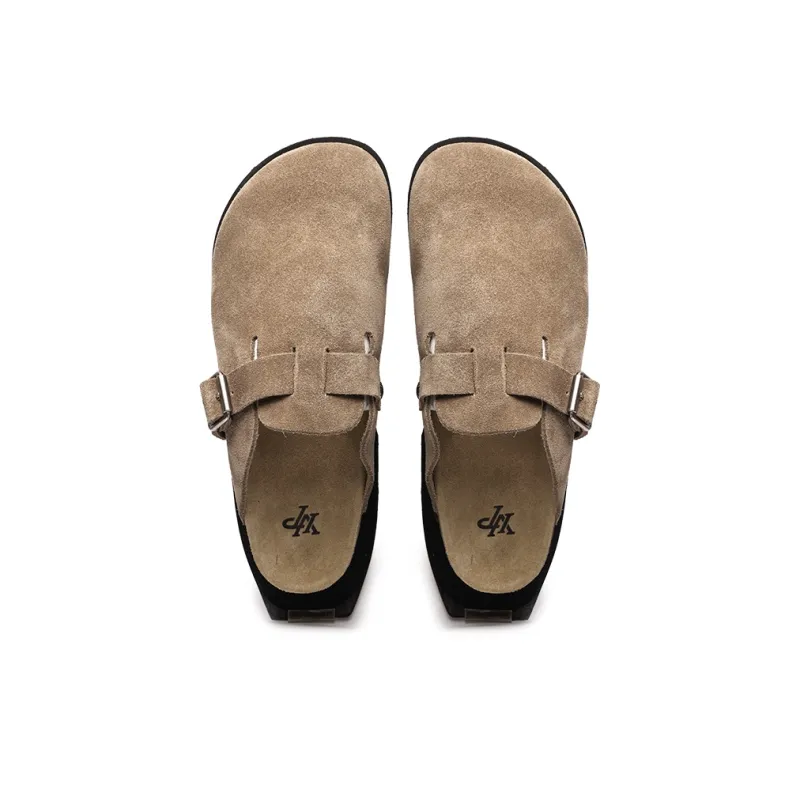 Viplander Cork Sole Abrasion Resistant Slip Resistant Closed Toe Slippers Men's Khaki-2