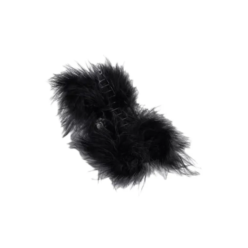 EVITA PERONI Turkey Feather Hair Clips Women's Black-2