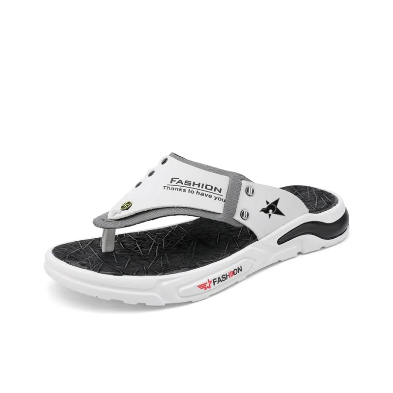 Bookish Star Rubber Sole Odor Resistant Abrasion Resistant Slip Resistant Flip Flops Men's-5