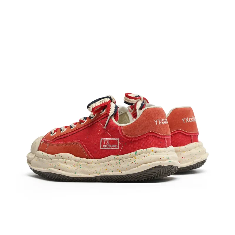 FANZAO Slip Resistant, Abrasion Resistant, And Balanced Low Top Casual Shoes Unisex Red-4