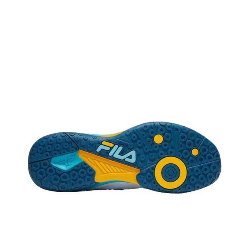 FILA Anti Slip Wear Resistant Low Top Training Shoes Women's White Blue-3