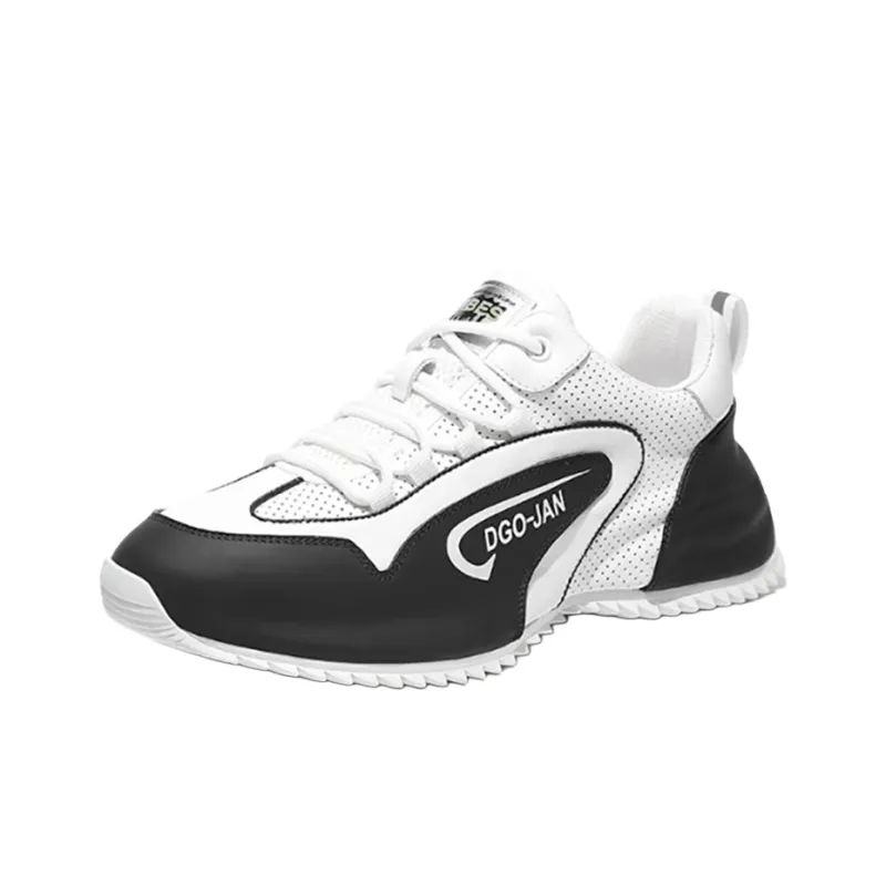 Ruomini Breathable Low Top Casual Shoes Men's White Black-1