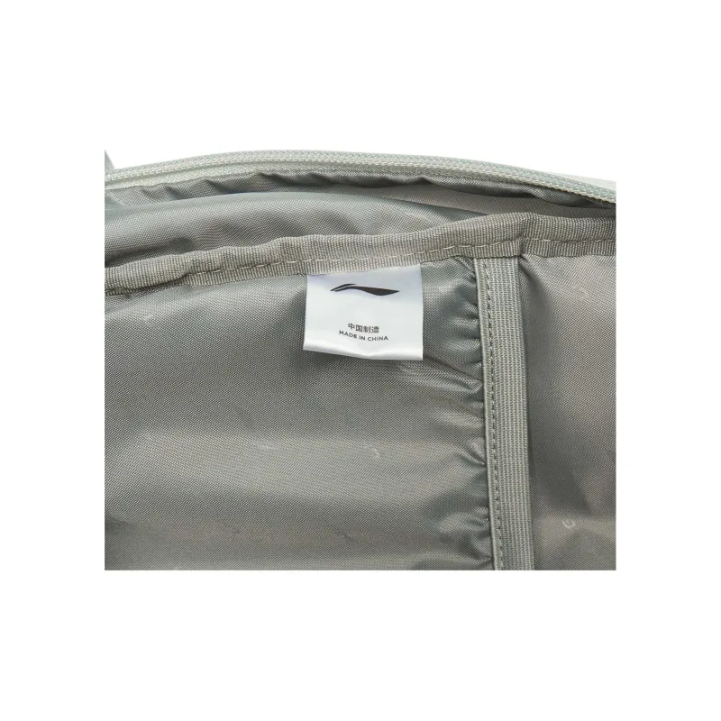 LiNing Polyester Backpack Regular Unisex Ore Gray & Grass Jasmine Green & Pearl White-19