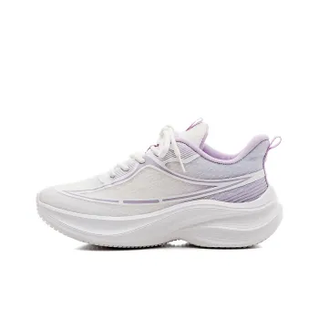 HUANQIU Slip Resistant And Breathable Coverage Low Top Casual Running Shoes Women's White Purple