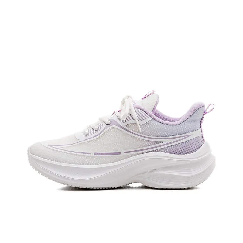 HUANQIU Slip Resistant And Breathable Coverage Low Top Casual Running Shoes Women's White Purple-0