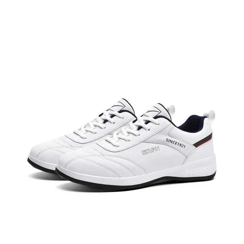 Binary Anti Slip Wear Resistant Low Top Casual Shoes Men's White Blue-2
