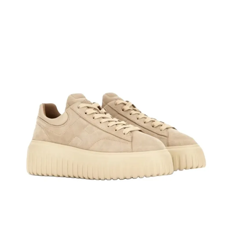 HOGAN H Stripes Low Top Casual Shoes Women's Brown-1