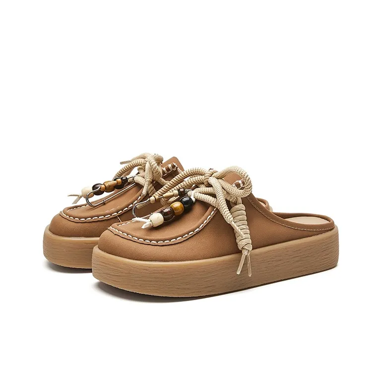 ST&SAT Rubber Sole Quiet Closed Toe Slippers Women's-5