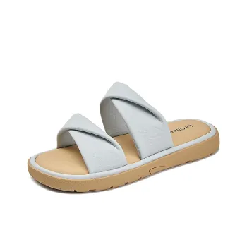 La Chapelle Slip Resistant Abrasion Resistant Slide Slippers Women's Blue
