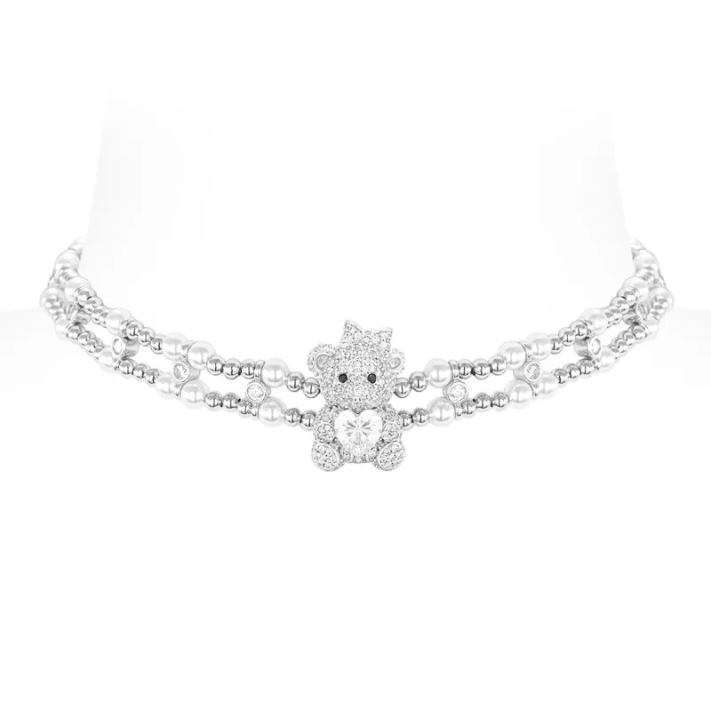 GEMOLA Synthetic Cubic Zirconia Necklaces Women's-0