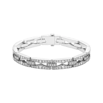 BVLGARI 18K White Gold Bangles Unisex Silver
