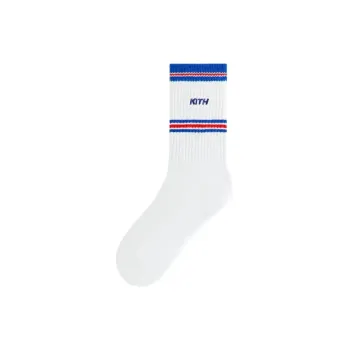 KITH For The New York Rangers Striped Crew Socks 'White'