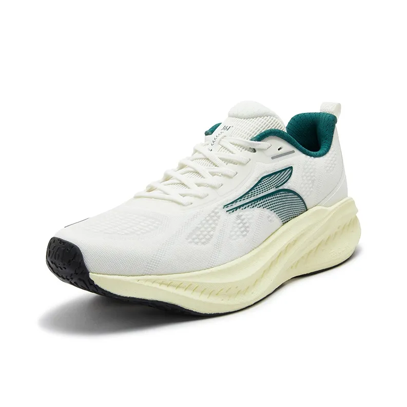 361° Blast Foam 4SE Slip Resistant, Abrasion Resistant, Breathable Low Top Casual Running Shoes Men's White Green-1