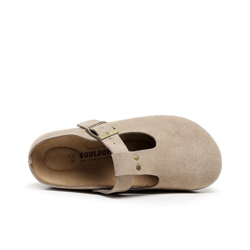 Golofi Rubber Sole Slip Resistant Closed Toe Slippers Women's-24