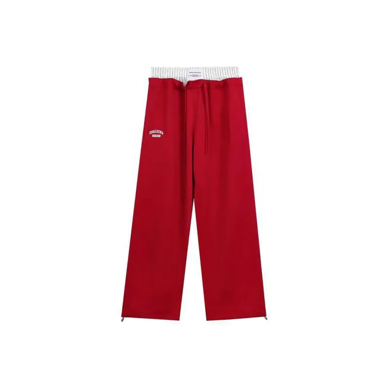 ABCMININ Casual Pants Women's Red-0