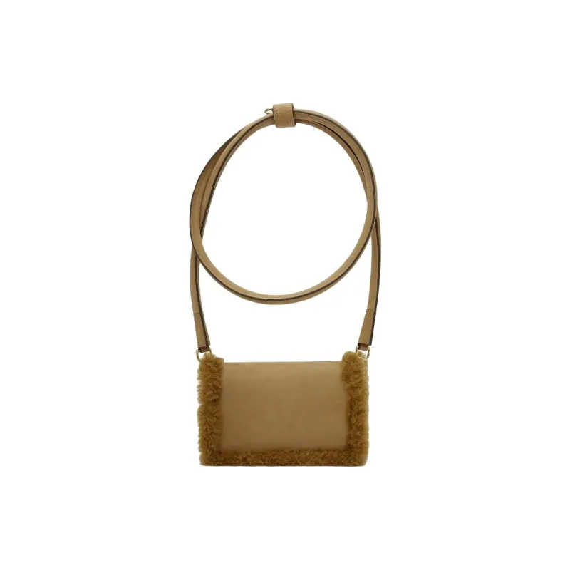 Jacquemus Plush Trim Shoulder Bag Women's Khaki-1