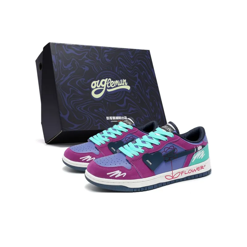 OUGLEMEN Slip Resistant And Abrasion Resistant Coverage Low Top Casual Shoes Unisex Box-10