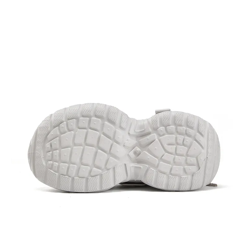 La Chapelle Abrasion Resistant Low Top Chunky Sneakers Women's Gray-5