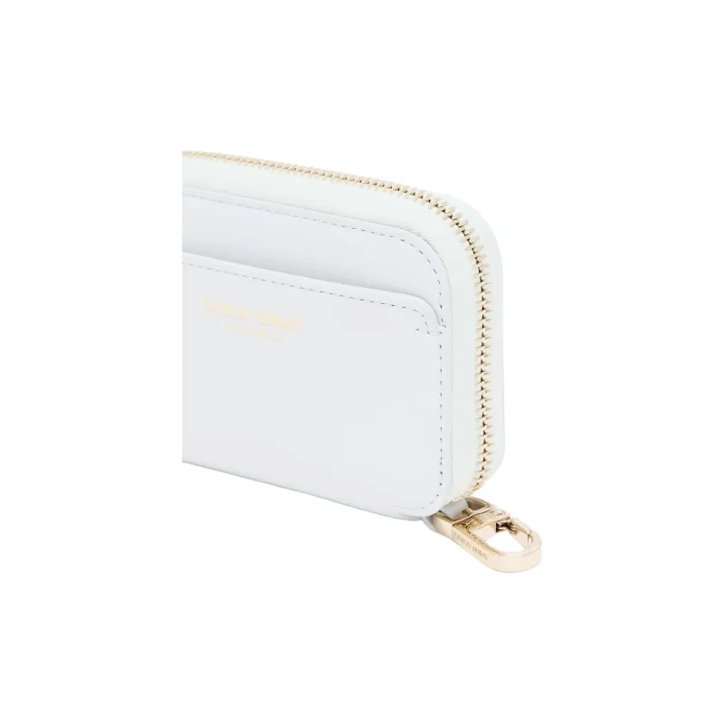 AMANI Cow Leather Wallet Mini Women's Bianco-3