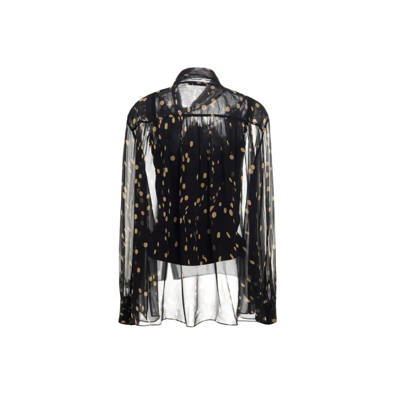 AUI Chiffon Shirts Women's Black-1
