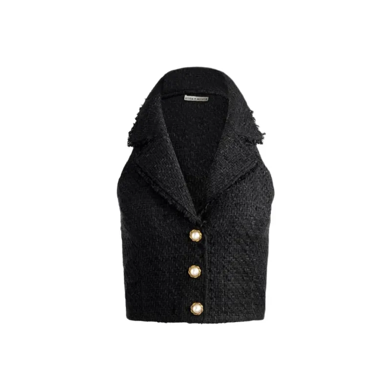 ALICE+OLIVIA Vests Women's Black-0