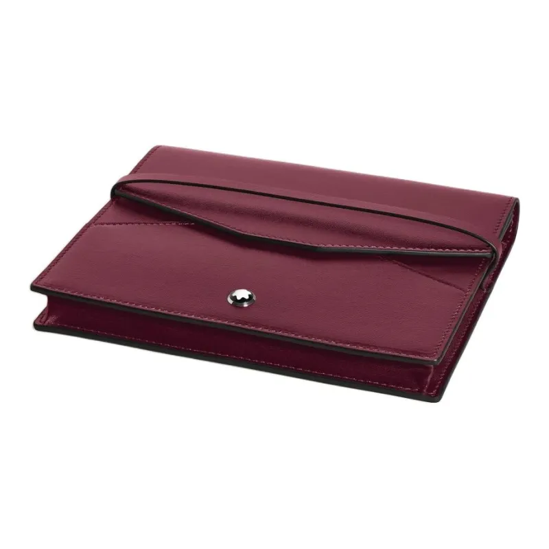 MONTBLANC Meisterstuck Full Grain Cow Leather Travel Storage Bag Unisex Bordeaux Red-2