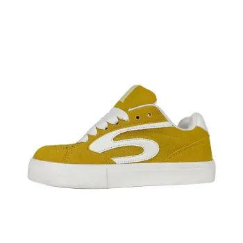 Rongchuan Slip Resistant, Abrasion Resistant, Lightweight Low Top Skateboard Shoes Unisex Electric Glow Yellow