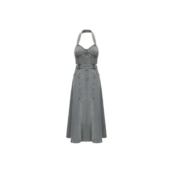 GIMING Slip Dresses Women's Blue